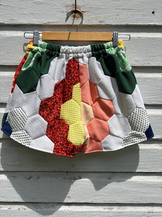 Hexagon Patchwork Quilt Shorts - Small