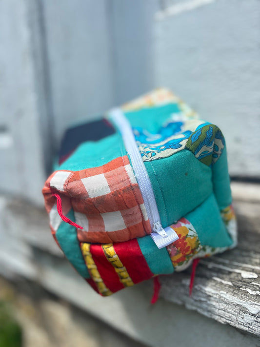 Turquoise Bowtie Boxy Bag