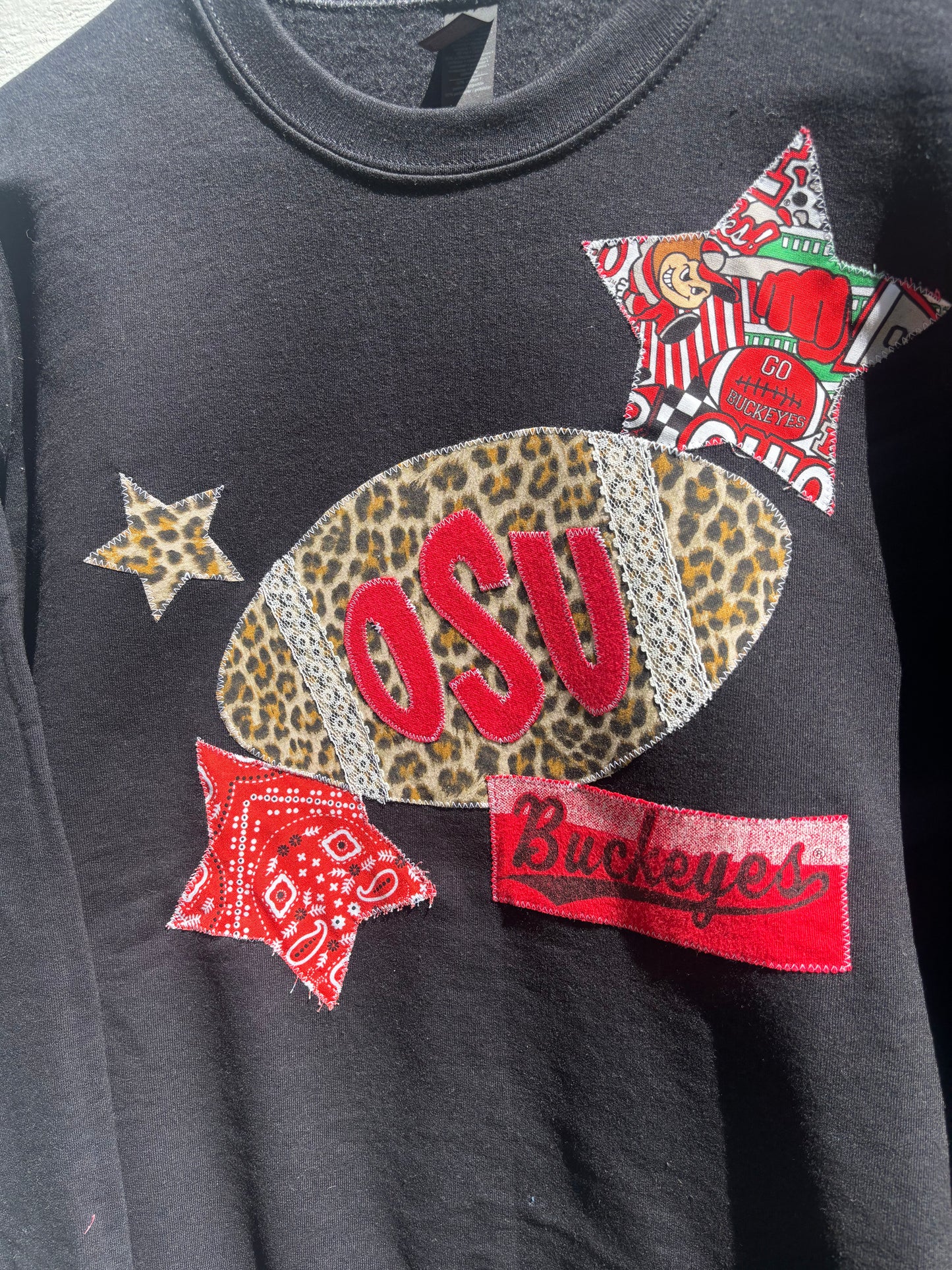 OSU Football Upcycled Sweatshirt - Medium