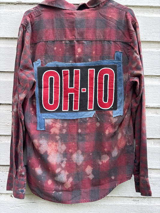 OH-IO Acid Wash Flipped Flannel - Large