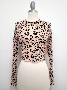 Leopard Mesh Top