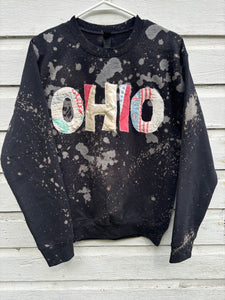 Bleached Black Ohio Quilt Sweatshirt