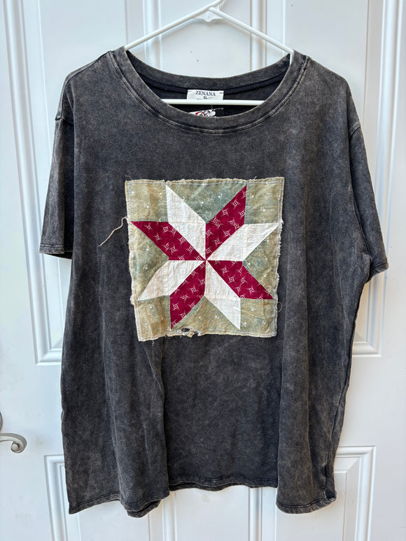 Vintage Star Quilt Block Tee - Large