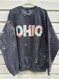 Bleached Dark Gray Ohio Quilt Sweatshirt