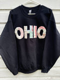 Solid Black Ohio Quilt Swatshirt