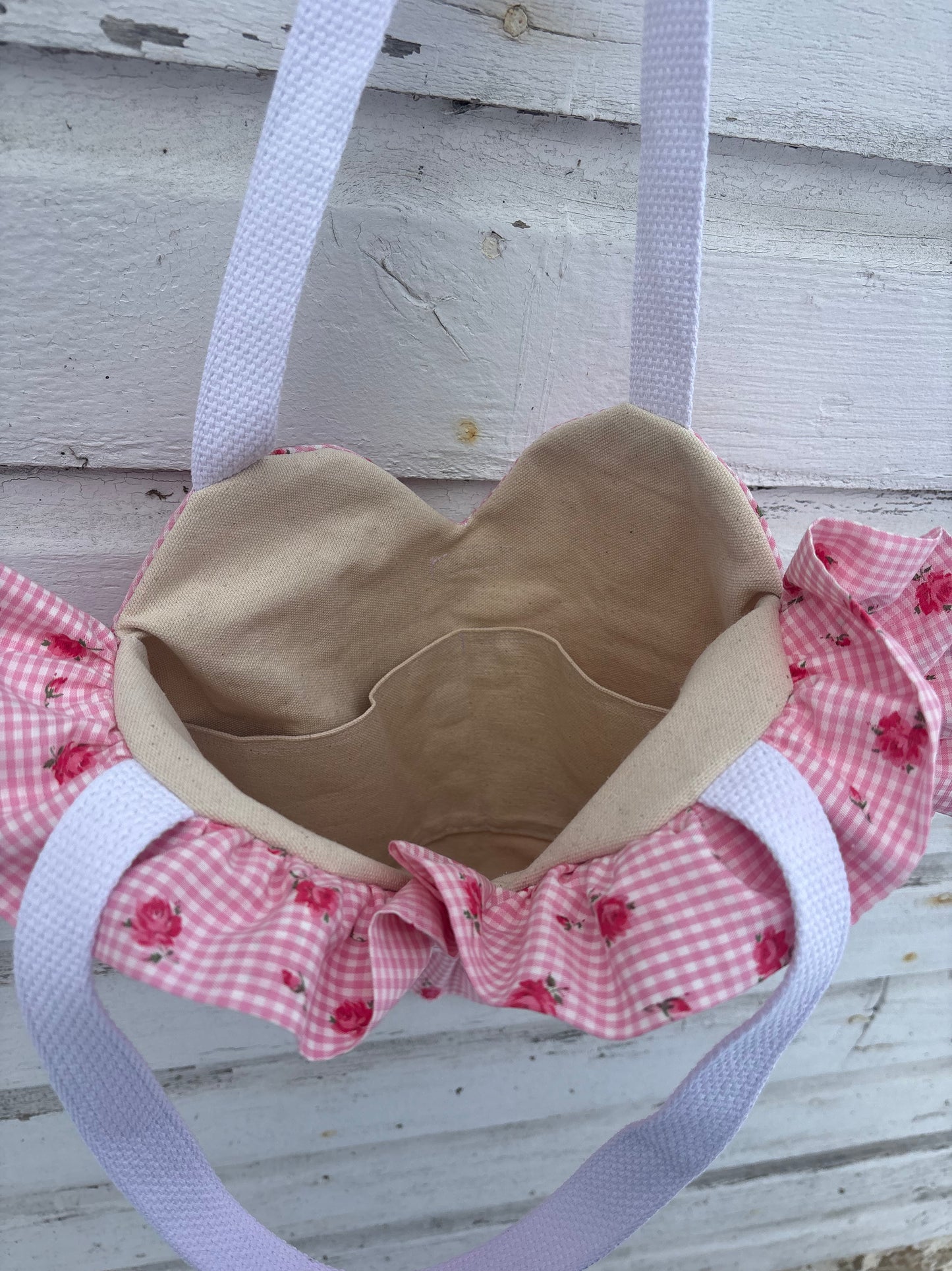 Ruffled Heart Tote Bag