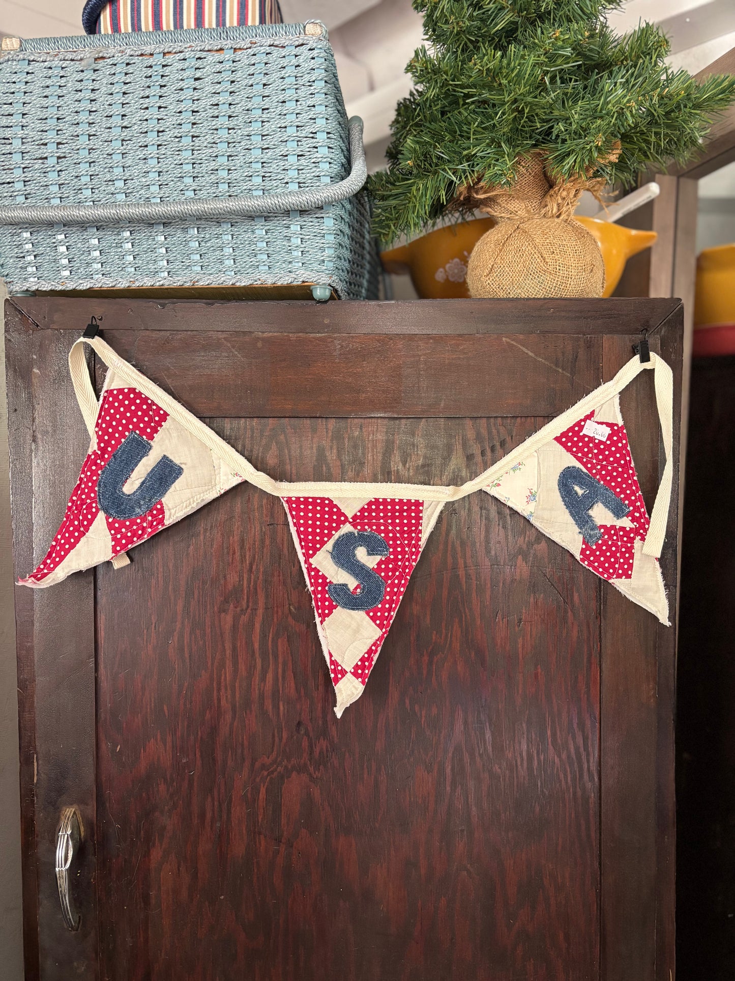 Vintage USA Quilt Patchwork Bunting
