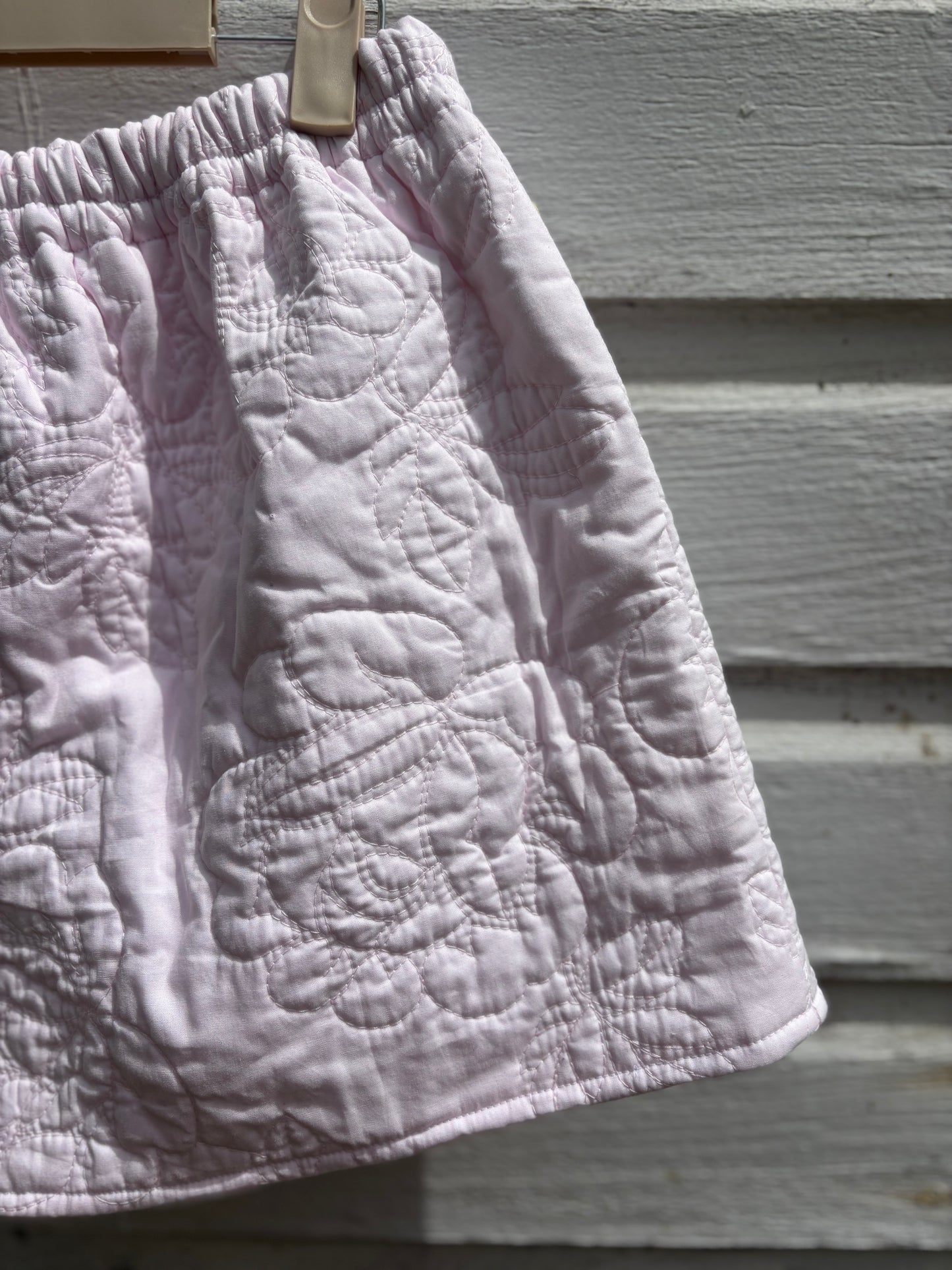 Pastel Pink Rose Quilt Shorts