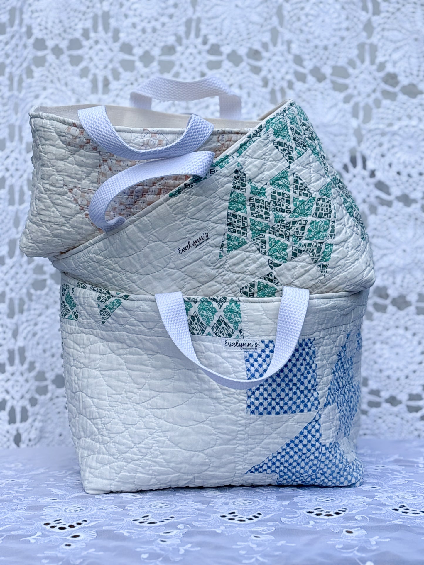 Cream Nesting Quilt Baskets