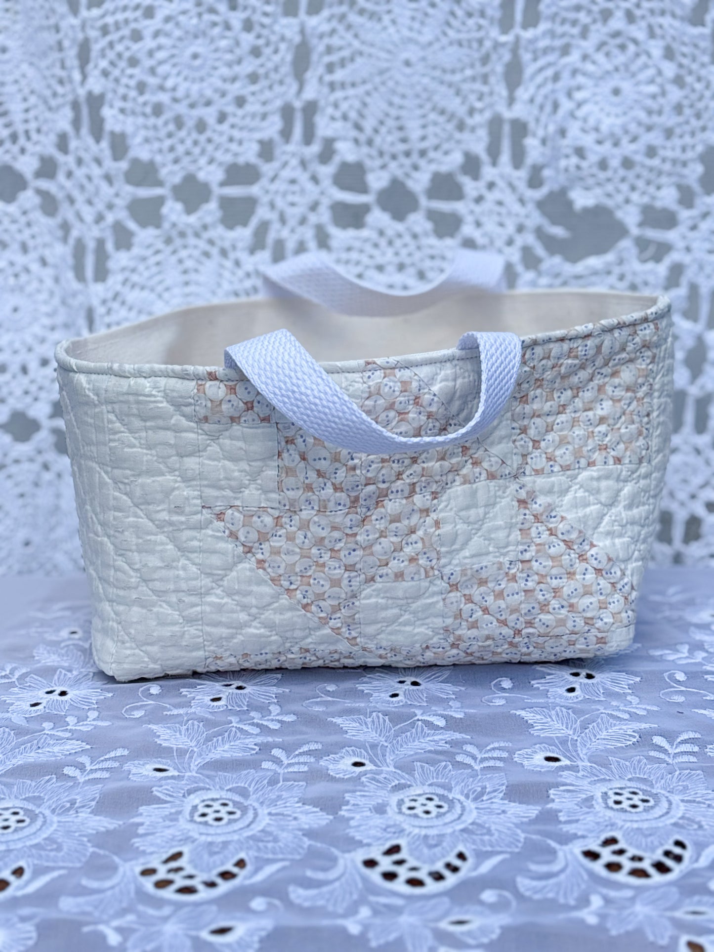 Cream Nesting Quilt Baskets