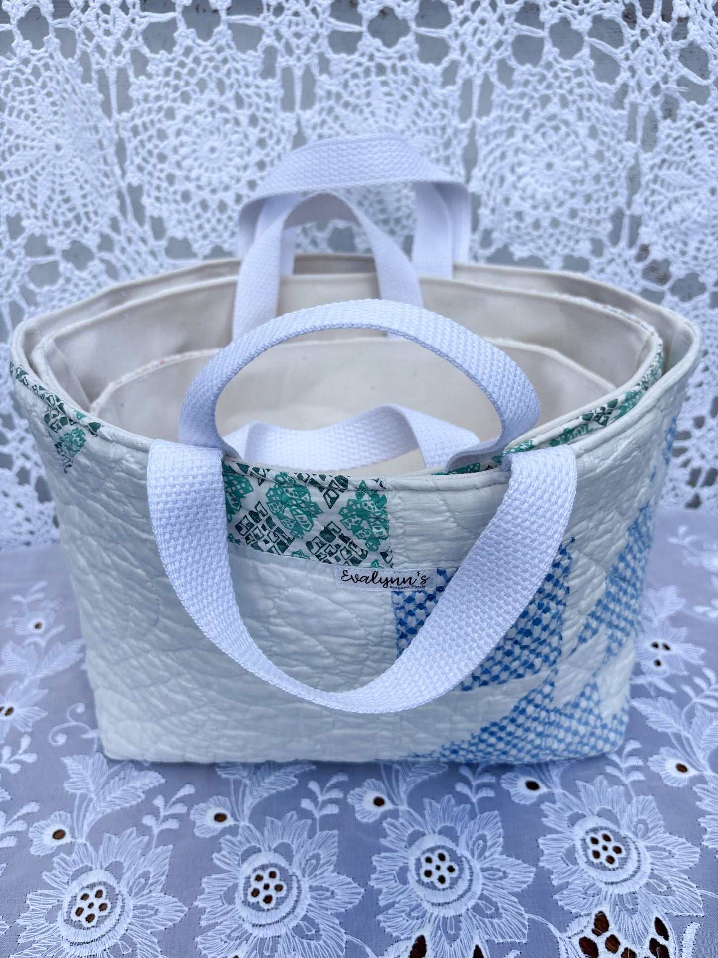 Cream Nesting Quilt Baskets