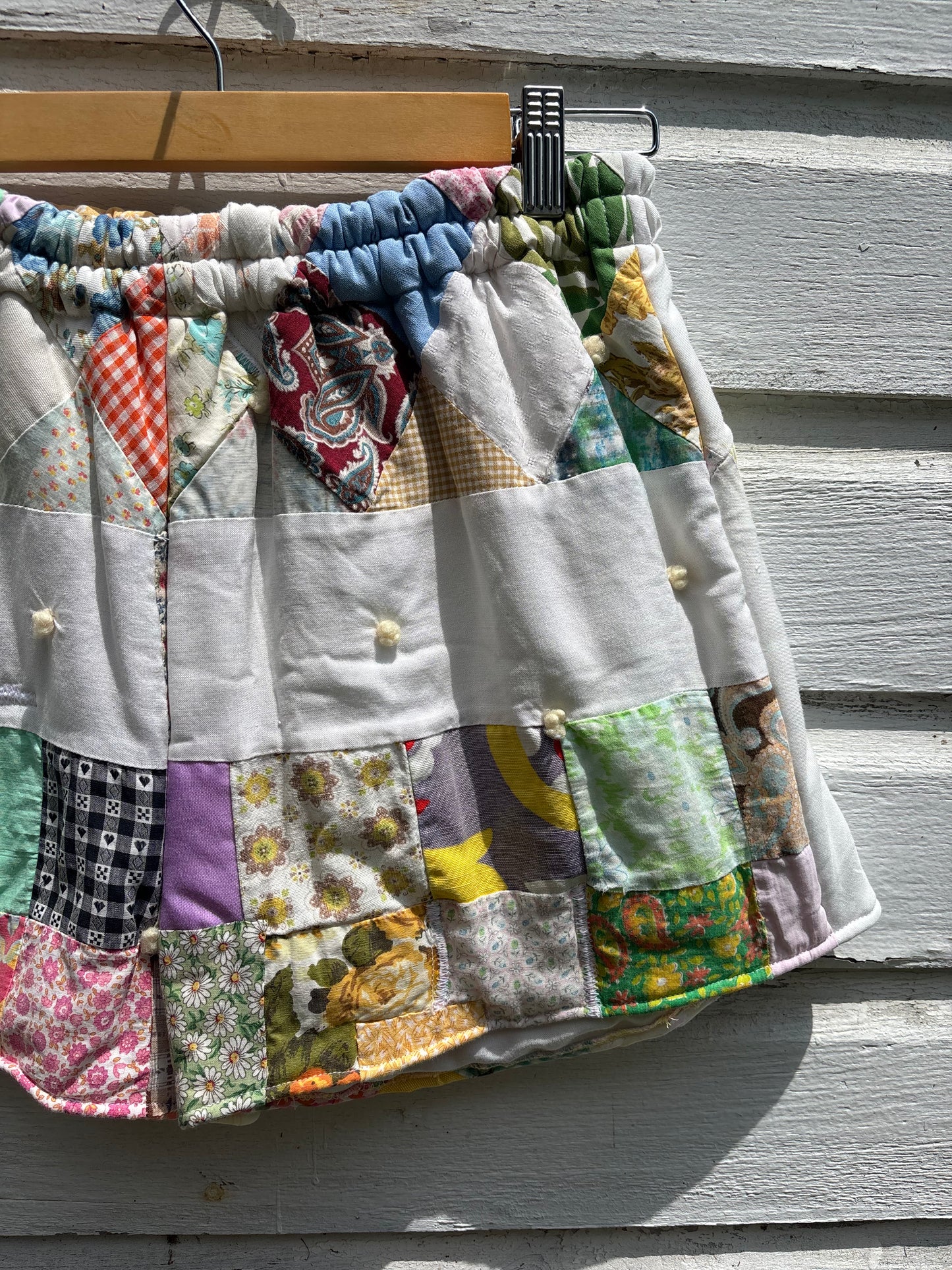 Pastel Patchwork Quilt Shorts - Medium