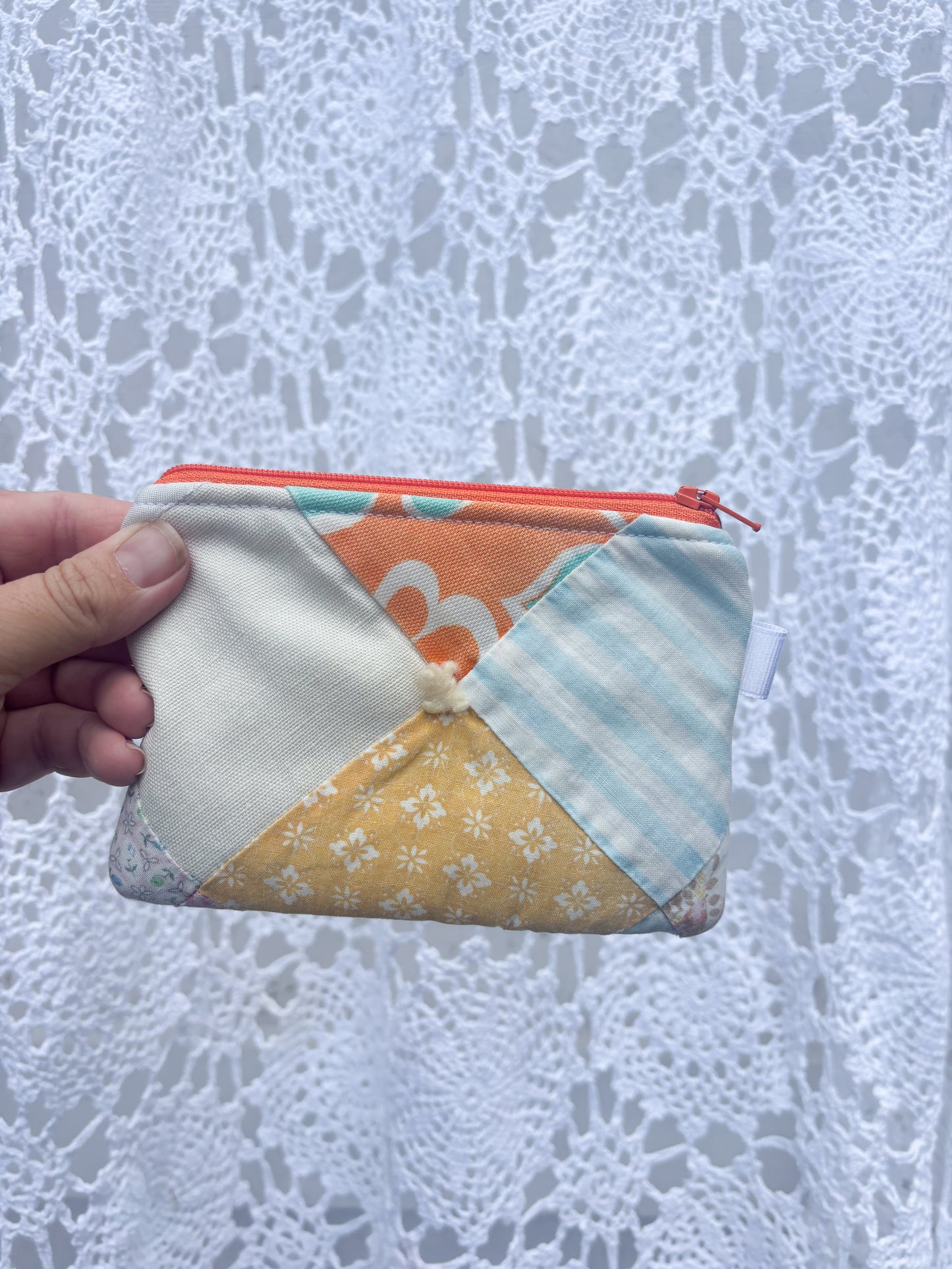 Orange Dream Mini Zipper Puch
