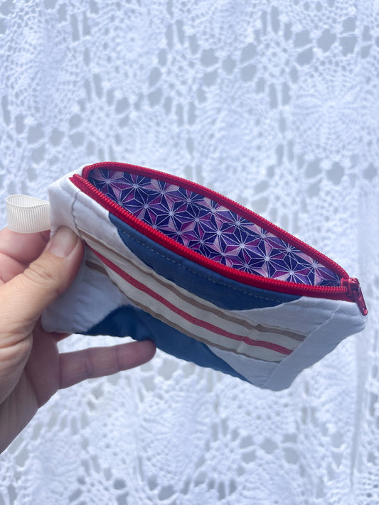Anchors Away Mini Zipper Pouch
