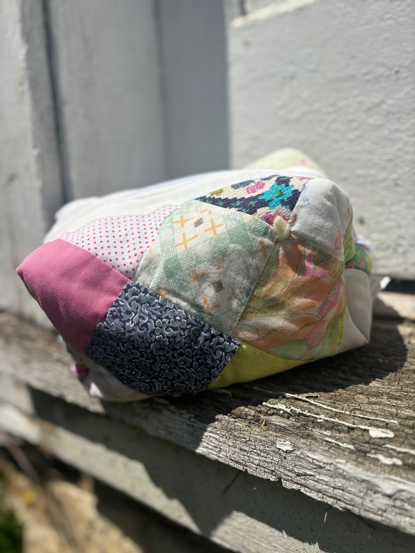 Retro Patchwork Boxy Bag
