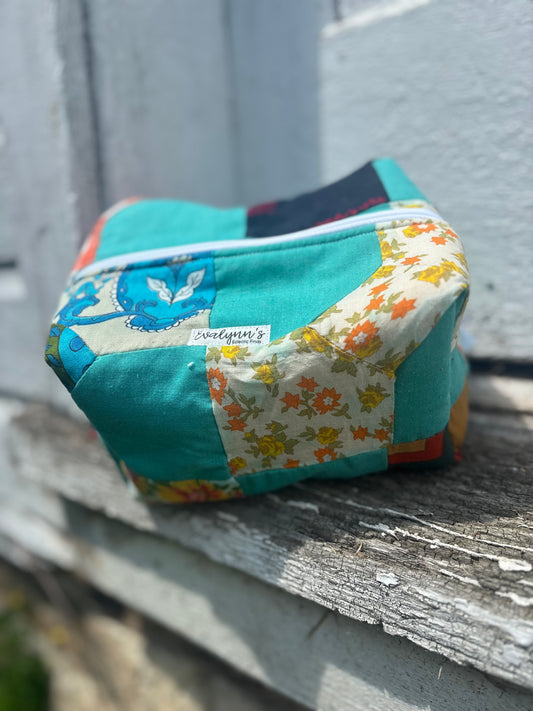 Turquoise Bowtie Boxy Bag
