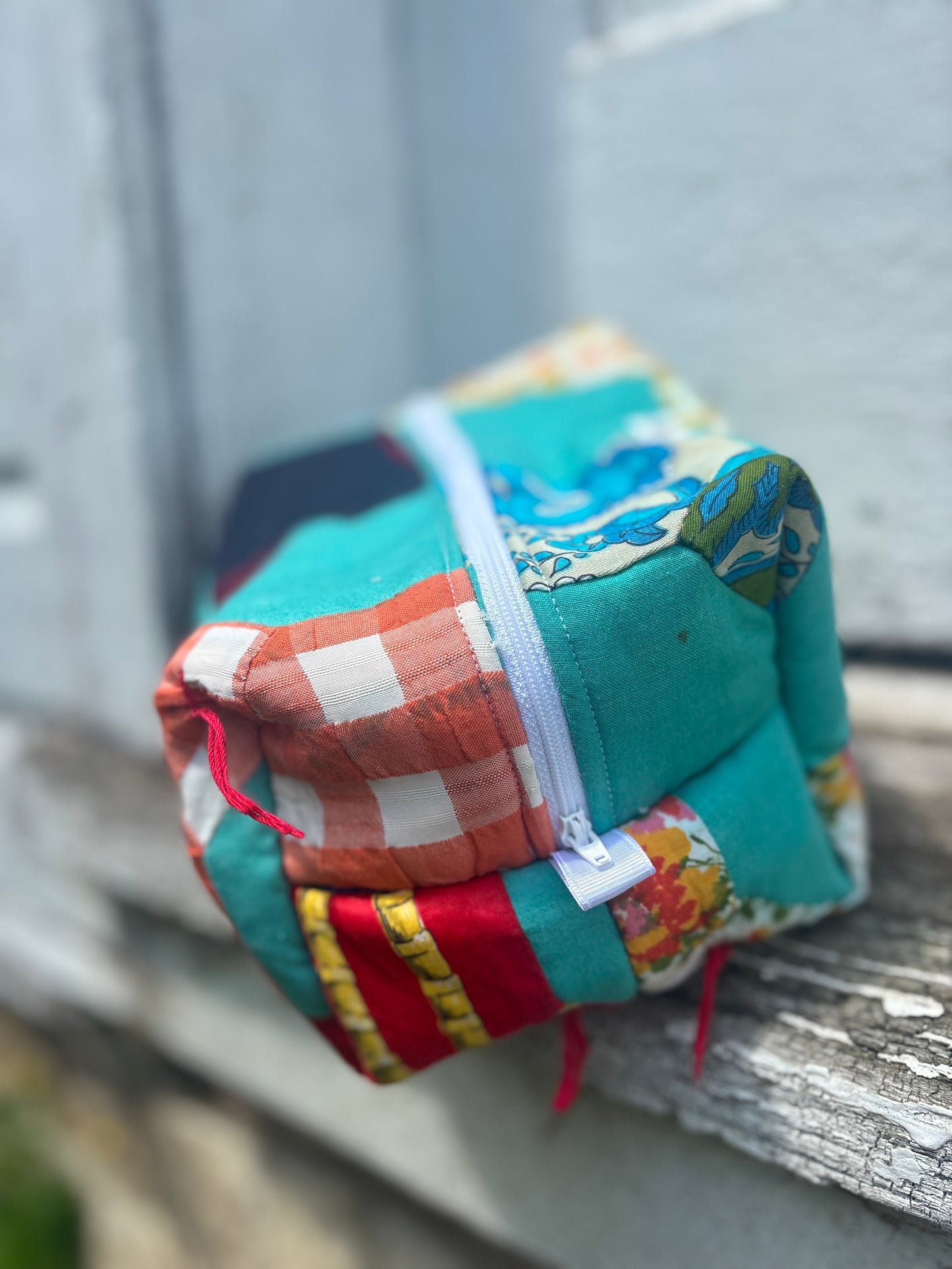 Turquoise Bowtie Boxy Bag