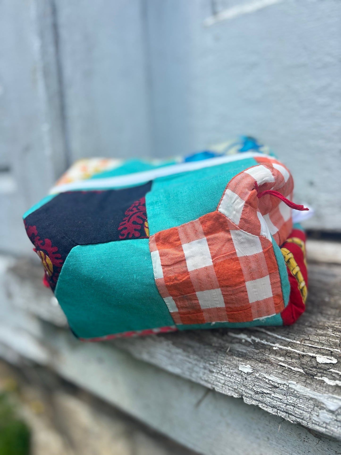 Turquoise Bowtie Boxy Bag