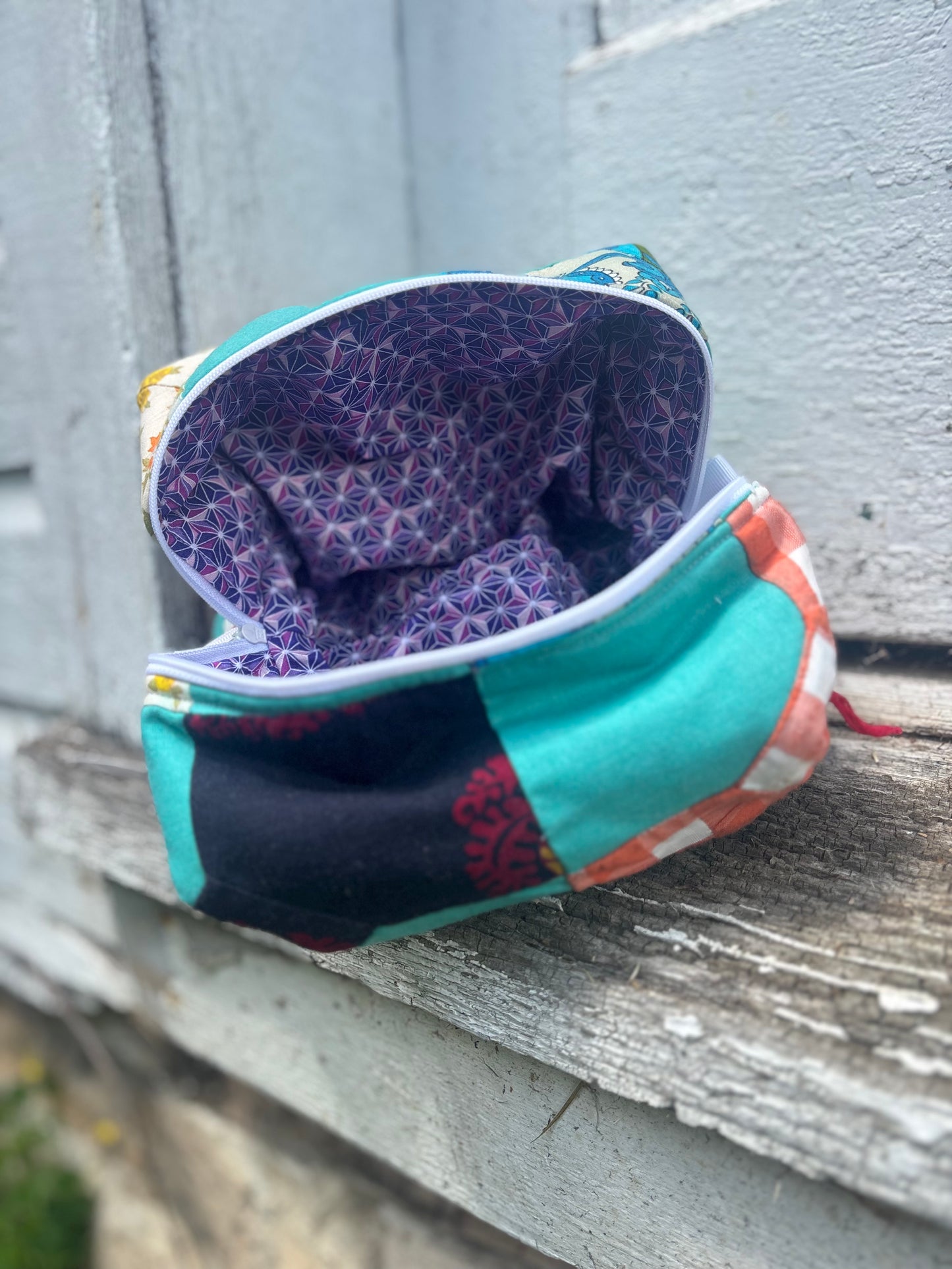Turquoise Bowtie Boxy Bag