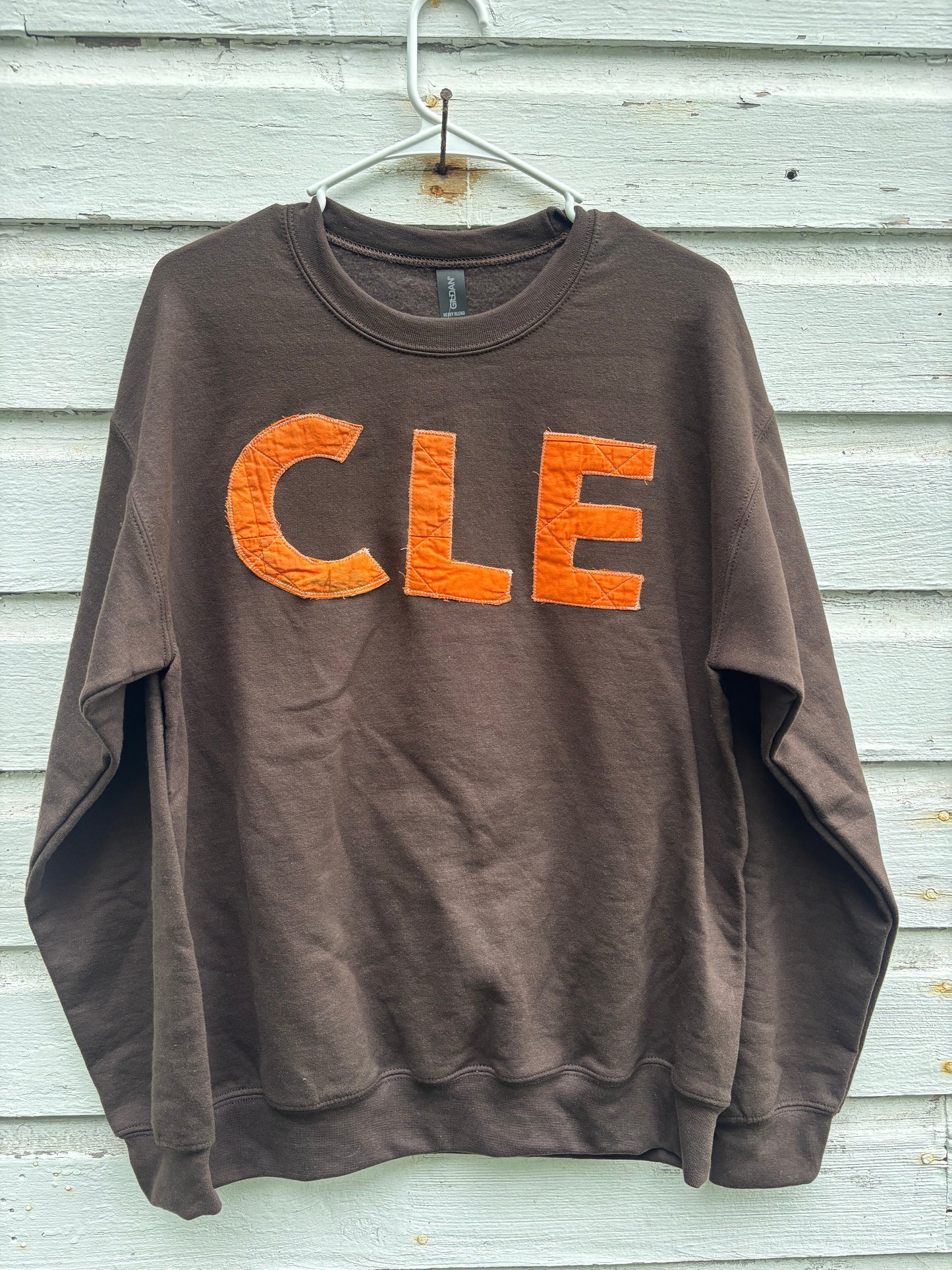 Brown CLE Quilt Sweatshirt - Small