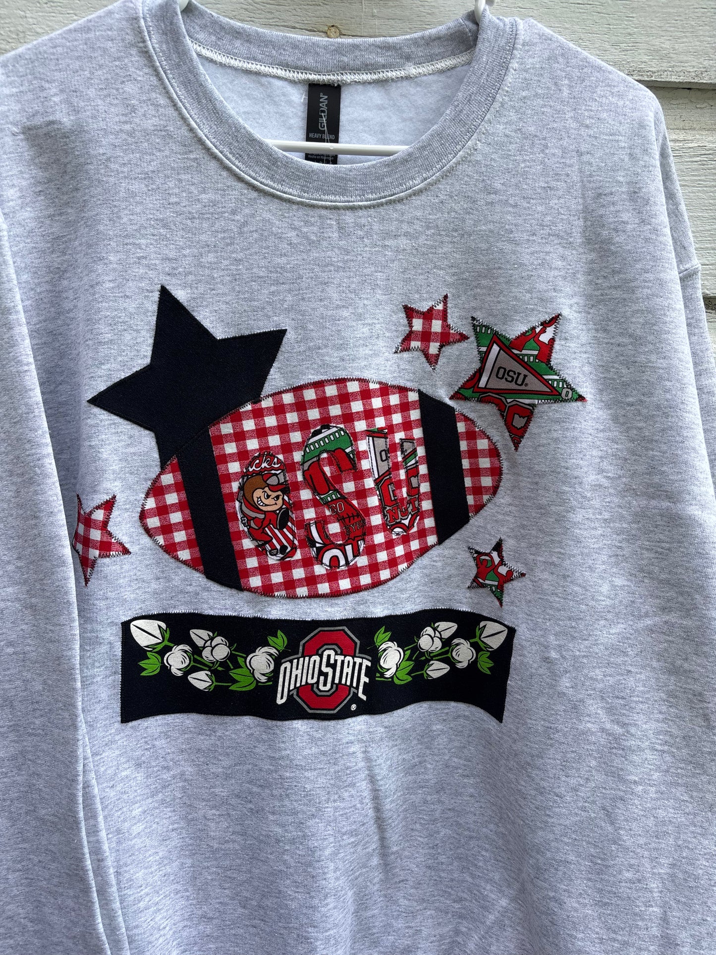 OSU Football Upcycled Sweatshirt - Large