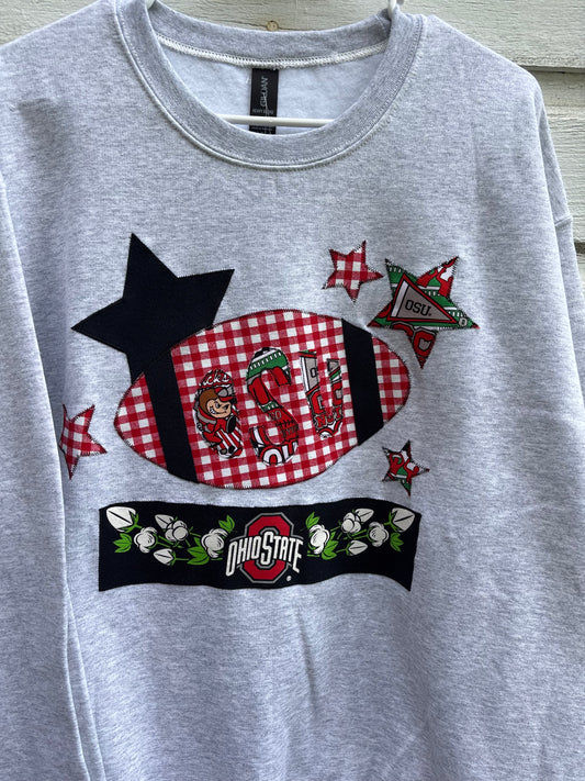 OSU Football Upcycled Sweatshirt - Large