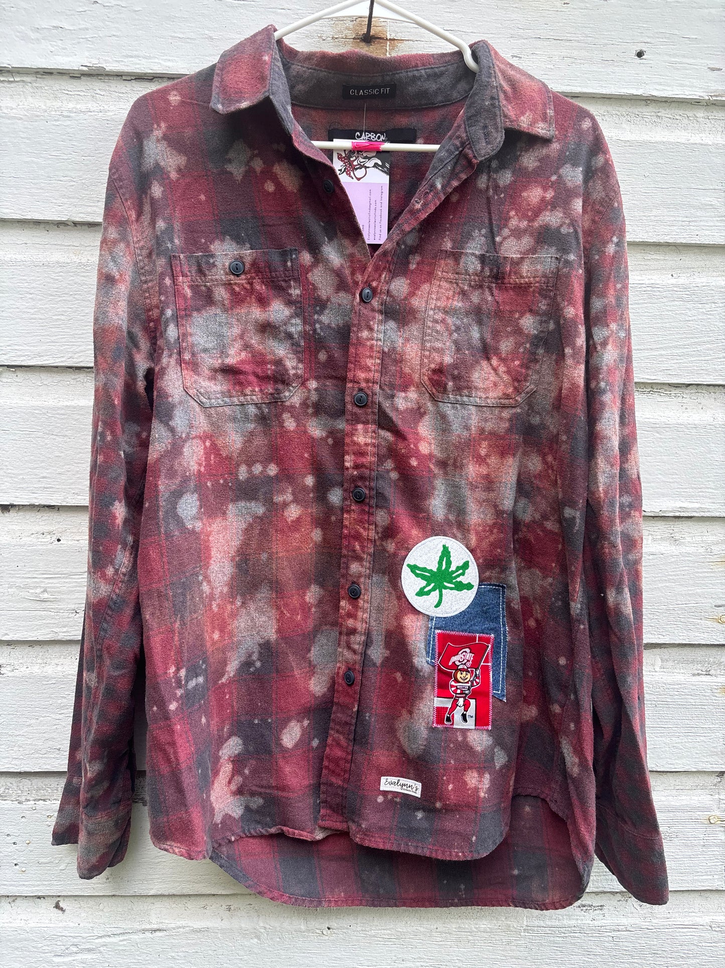OH-IO Acid Wash Flipped Flannel - Large
