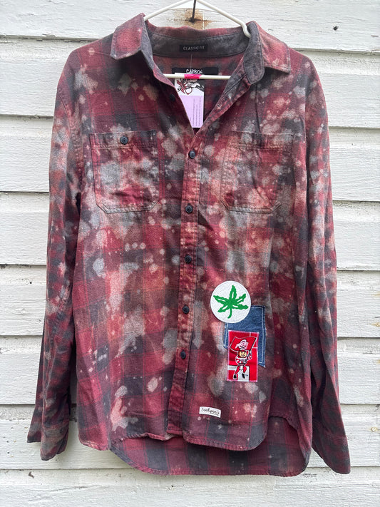 OH-IO Acid Wash Flipped Flannel - Large