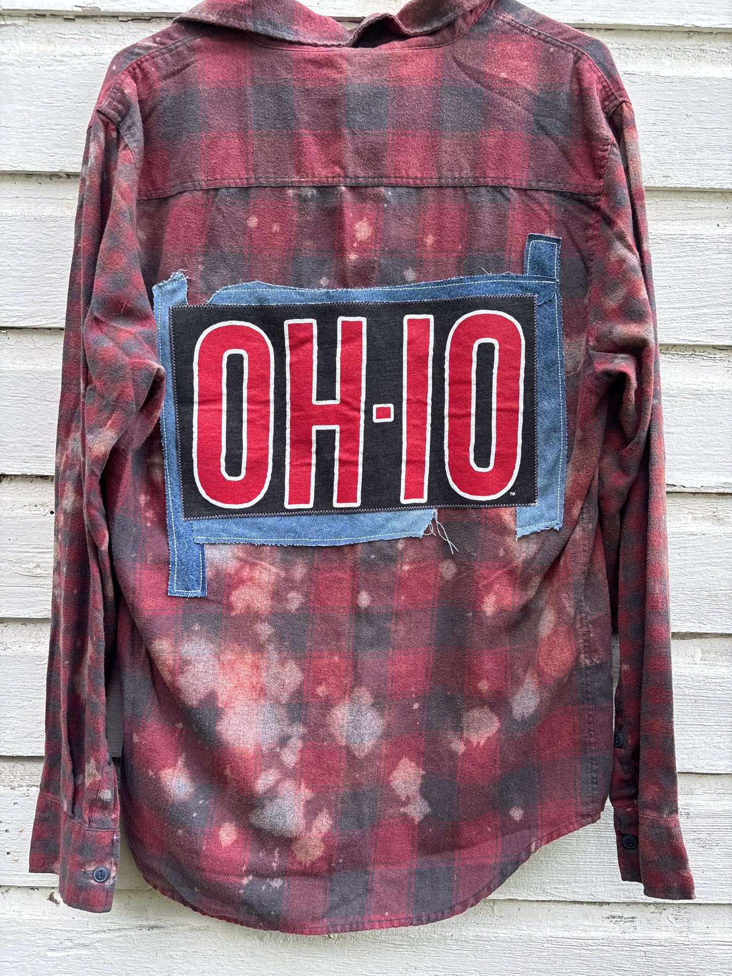 OH-IO Acid Wash Flipped Flannel - Large